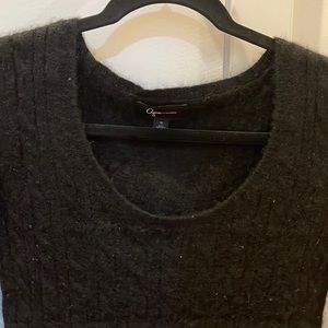 Aqua cable knit cashmere sweater